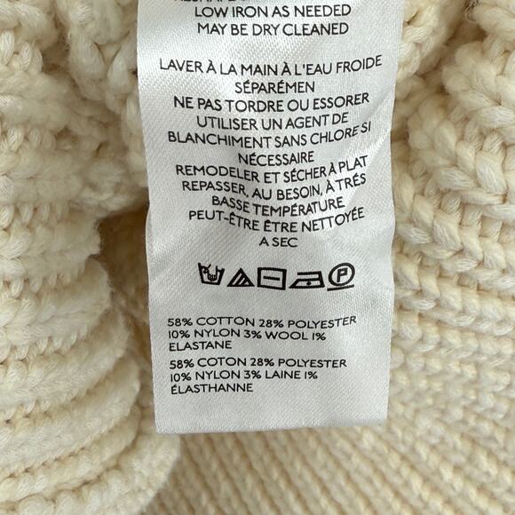 Maeve Anthropologie High-Collar Mixed-Stitch Cardigan Sweater Oversize M NEW - Picture 6 of 7
